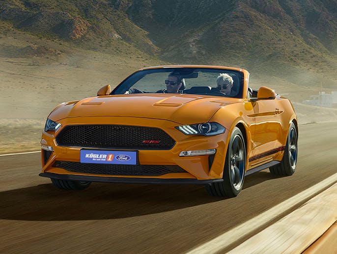Ford Mustang Cabrio gelb front